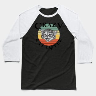 Crazy cat lover Baseball T-Shirt